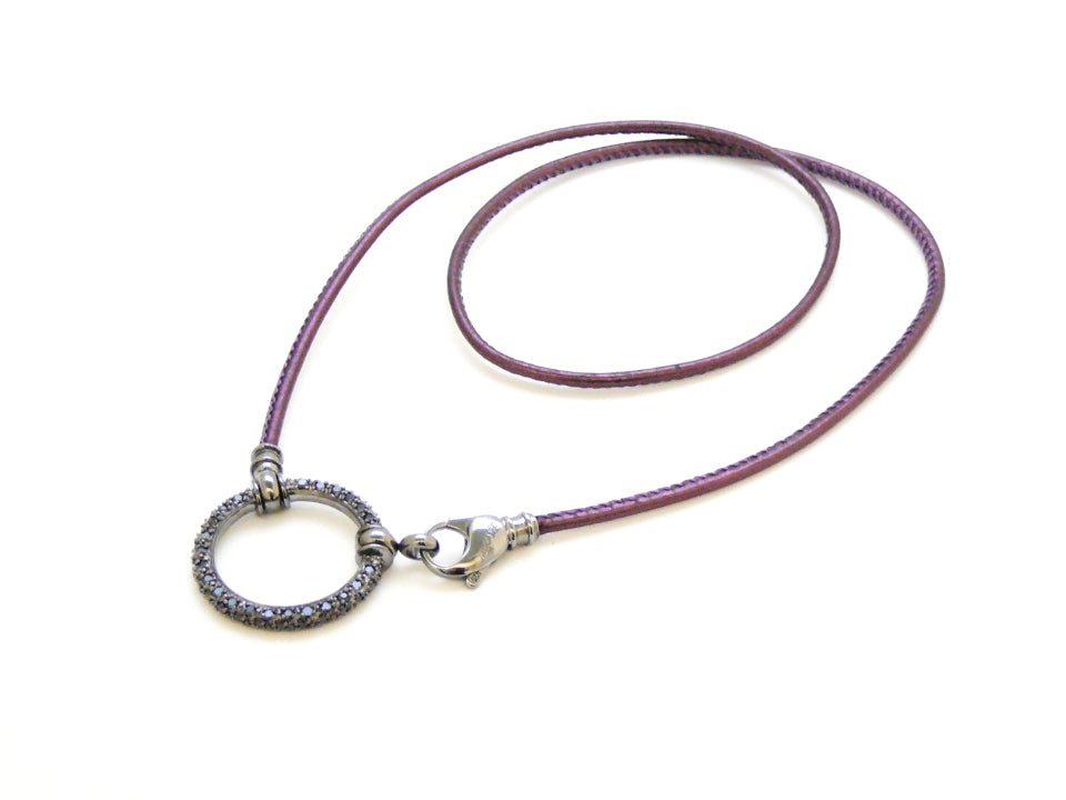 905_プラム／ガンメタルクリスタル　リング